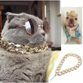 ภาพหน้าปกสินค้าFashion Pet Dog Necklace,Collar Thick Gold Chain Plated Plastic, Safety Collar 35cm/45cm Pet Product ซึ่งคุณอาจชอบราคาและรีวิวของสินค้านี้