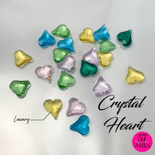 หัวใจคริสตัล อะไหล่ติดเล็บ DIY Crystal Heart for DIY
