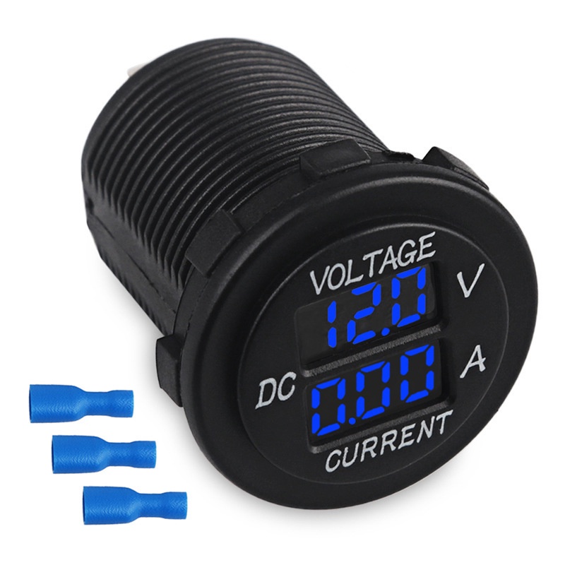socket-volt-meter-amp-amp-meter-วัดแรงดันและกระแสไฟฟ้าระบบ-dc-ติดรถยนต์-power-box-สินค้าพร้อมส่งในไทย
