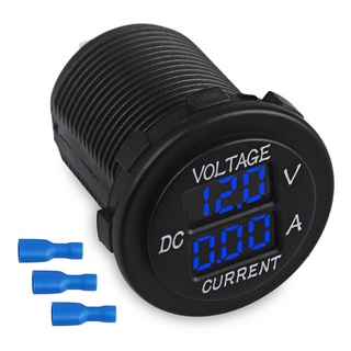 Socket Volt Meter & Amp Meter วัดแรงดันและกระแสไฟฟ้าระบบ DC ติดรถยนต์ Power box *สินค้าพร้อมส่งในไทย*