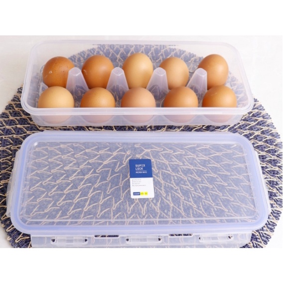 กล่องใส่ไข่10ฟอง-super-lock-กล่องวางไข่-กล่องเก็บรักษาไข่-ที่เก็บไข่-ถาดไข่-แผงไข่-dkkc-0005