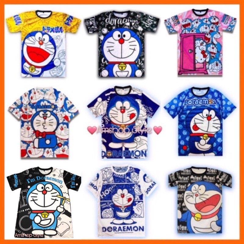 เสื้อโดเรม่อน-พร้อมส่ง-สาวกม่อนห้ามพลาด-เนื้อผ้าลื่นใส่สบาย-มีเก็บเงินปลายทาง