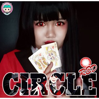 🔥11.11​ sale​🔥พร้อมส่ง [1 คู่] คอนแทคเลนส์ รุ่น circle red คอนแทคเลนส์คอสเพลย์สีแดง คอนแทคเลนส์สีแดง​ ตาผี