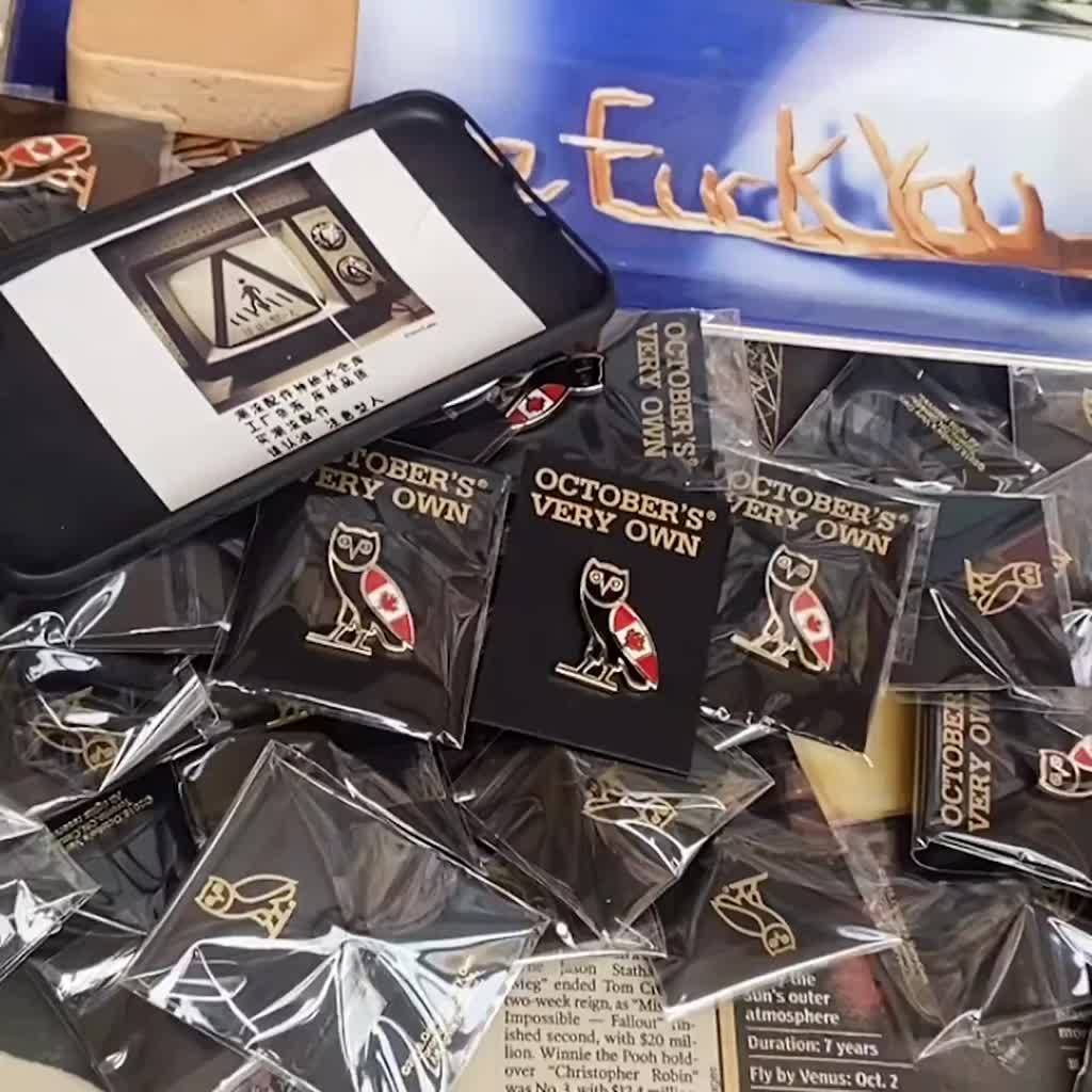 พร้อมส่ง-เข็มกลัด-รูปนกฮูก-ovo-canada-owl-pin-สไตล์คลาสสิก-สําหรับผู้ชาย
