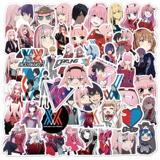 สติกเกอร์ PVC ลายอนิเมะ DARLING in the FRANXX กันน้ํา สําหรับติดตกแต่งรถยนต์ แล็ปท็อป จักรยาน กระเป๋าเป้สะพายหลัง DIY 10 50 ชิ้น