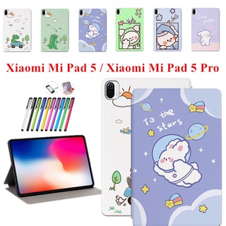 เคสแท็บเล็ต หนัง PU กันกระแทก แบบพับได้ ลายน่ารัก สําหรับ Xiaomi Mi Pad 5 Xiaomi Mi Pad 5 Pro 11 นิ้ว