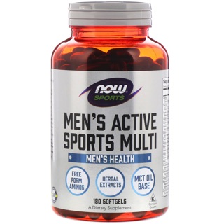 💥Pre Order💥🇺🇸 Now Foods Sports, Mens Active Sports Multi, 180 Softgels