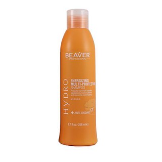 Beaver Energizine Multi Protection shampoo 258ml แชมพูสำหรับผมที่แห้งเสีย สำหรับผมที่ทำเคมีมาบ่อยครั้ง ช่วยเพิ่มความชุ่ม