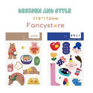 FancyStore [มีสินค้า พร้อมส่ง] สติ๊กเกอร์ sticker สติ๊กเกอร์ราคาถูก สติ๊กเกอร์น่ารัก สำหรับตกแต่ง DIY