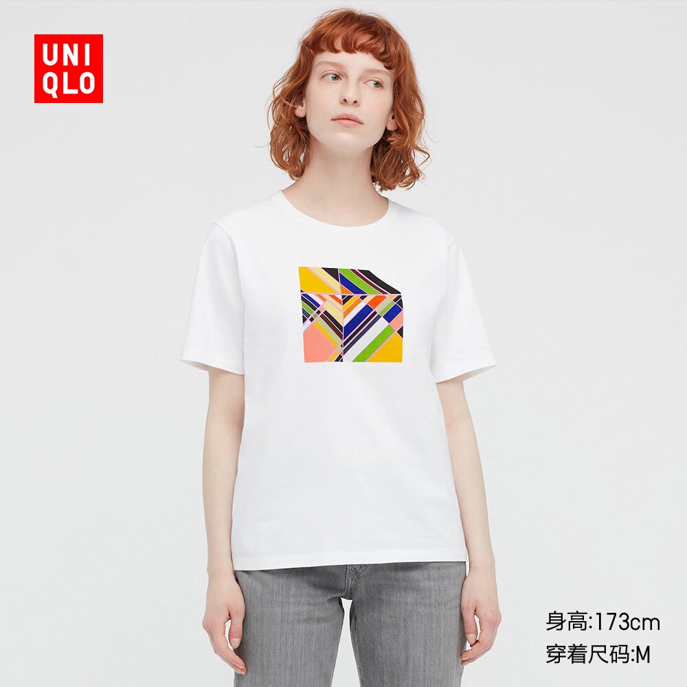 hh-uniqlo-women-s-ut-utgp-เสื้อยืดพิมพ์ลาย-แขนสั้น-424796-uniqlo-cotton
