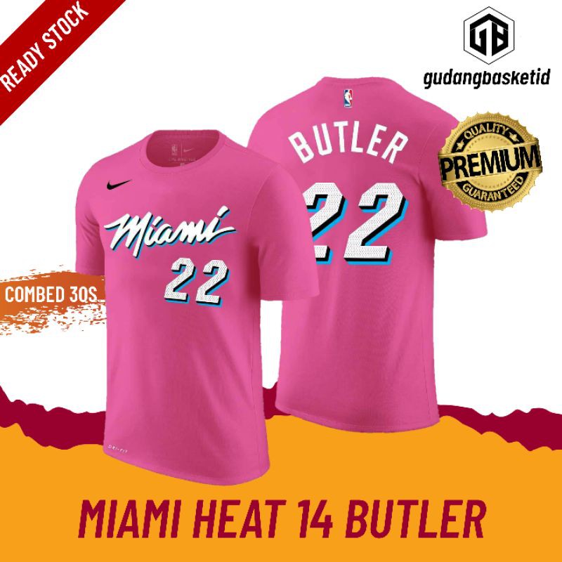 เสื้อยืดพิมพ์ลายแฟชั่นเสื้อยืดกีฬาบาสเก็ตบอล-nike-nba-gametime-miami-heats-22-butler