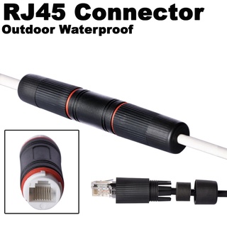 หัวต่อ RJ45 Connector Outdoor Waterproof Female To Female Port Network LAN Splitter Transfer Head Adapter CAT5e CAT6.