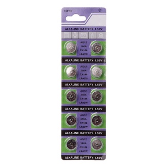 10PCS Alkaline Battery AG12 1.5V LR43 386 Button Coin Cell Watch Toys Batteries Control Remote SR43 186 SR1142 LR1142