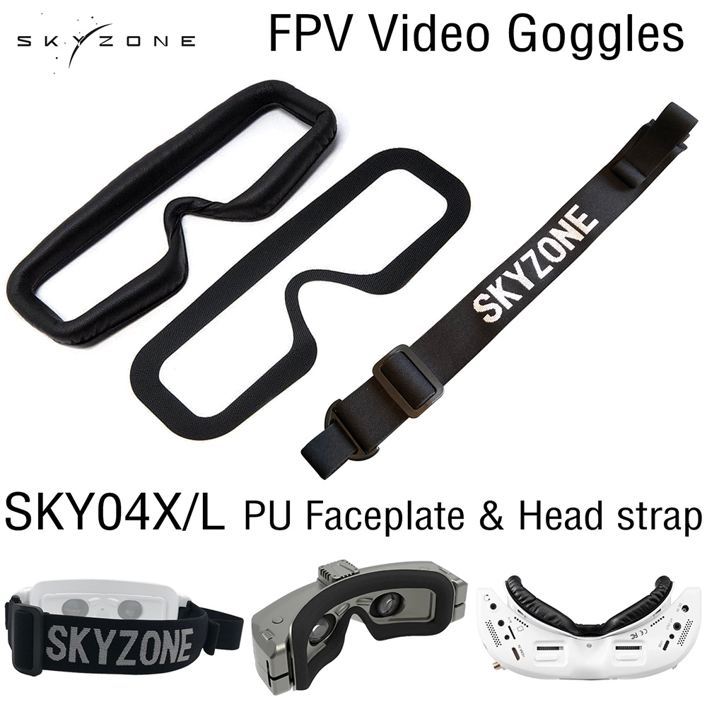 skyzone-sky04x-l-fpv-goggles-head-strap-faceplate-mask-pu-pad-w-magic-stick-loop-tape-for-racing-drone-rc-quadcopter-spare-parts