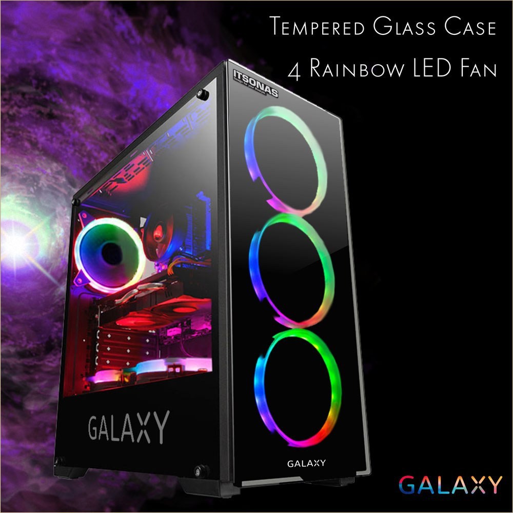 ภาพสินค้าATX Case (NP) ITSONAS Galaxy Rainbow (Black) จากร้าน stopman067 บน Shopee ภาพที่ 3