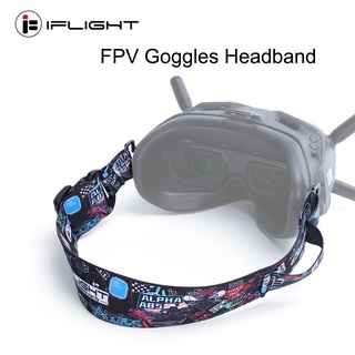 Iflight FPV ที่คาดผม ปรับได้ พร้อมที่ใส่แบตเตอรี่ สําหรับโดรนบังคับ แว่นตาฉลาม / แว่นตา DJI FPV / อื่น ๆ