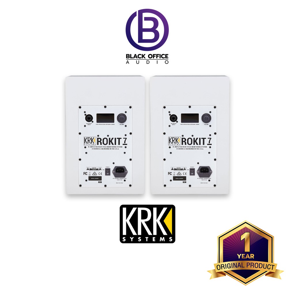 krk-rokit-7-g4-white-noise-ลำโพงทำเพลง-ลำโพงมอนิเตอร์-มิกซ์เพลง-monitor-speaker-blackofficeaudio