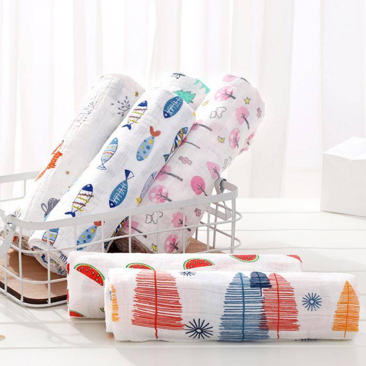 ผ้าห่อตัวเด็ก-ผ้าห่อตัวมัสลิน-ผ้าห่อตัว-มัสลินคอตตอน-muslin-swaddles-ขนาด-120x120-cm-ผ้านิ่ม-ผืนใหญ่-ลายน่ารัก