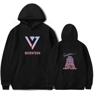 Alimoo Seventeen Team ผู้ชาย &amp; ผู้หญิง Hoodie Unisex เสื้อกันหนาวผ้าฝ้ายเสื้อคู่รัก มีไซส์ใหญ่ 4XL