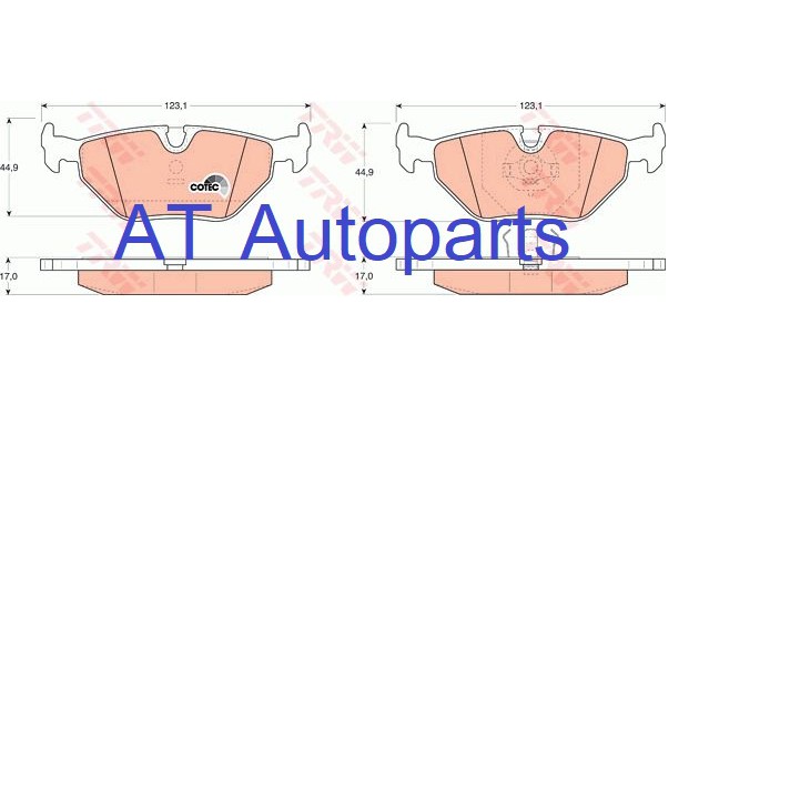 ผ้าเบรคหลัง-bmw-e34-518i-520i-525i-530i-535i-m5-540i-1988-1995-gdb917-trw