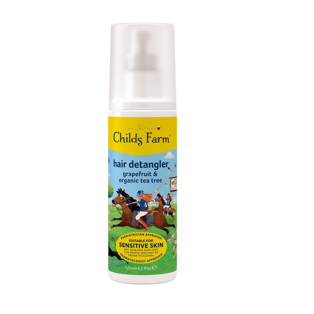 ข้อมูลเพิ่มเติมของ ชายด์ ฟาร์ม สเปรย์บำรุงผมเพื่อผมนุ่มลื่นไม่พันกัน 125 มล. (Childs Farm Hair Detangler, grapefruit&organic tea tree oil)