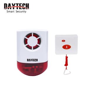 【มากับผู้สูงอายุ】Daytech กริ่งฉุกเฉิน โทรฉุกเฉิน Emergency pager ไร้สาย เครื่องโทรฉุกเฉิน กันน้ำ 1 สายไซเรนและ 1 ปุ่มเรียก 433 mhz สําหรับผู้สูงอายุ   jh 003