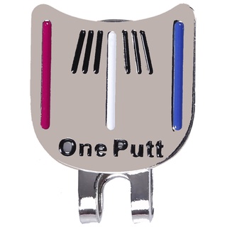 สินค้า Magnetic cap clip removable metal golf one putt aiming ball marker set Color