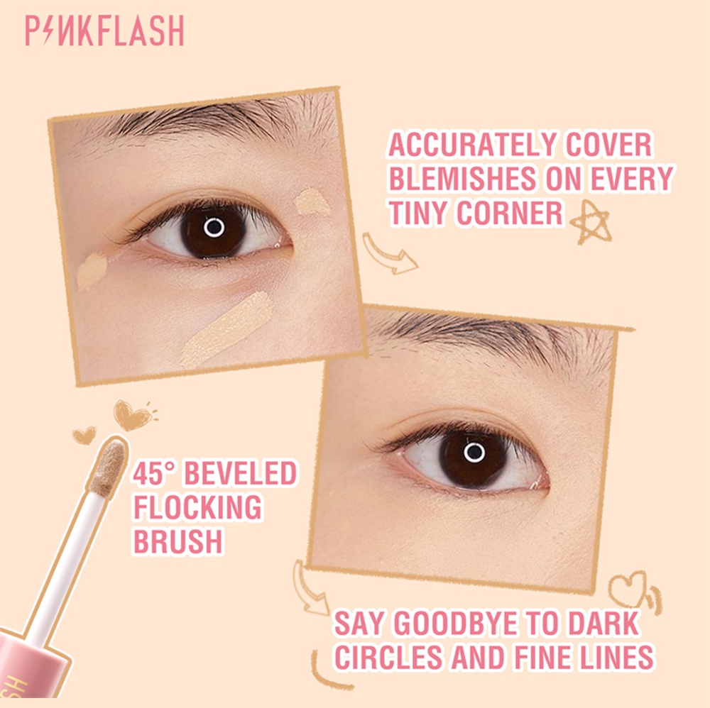 เกี่ยวกับสินค้า PINKFLASH OhMyPinkFlash OhMyBreath คอนซีลเลอร์ ชนิดเหลว เนื้อแมตต์ ปกปิดแบบเรียบเนียน ติดทนนาน