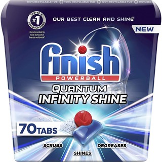 ʕ•́ᴥ•̀ʔ Finish Quantum Infinity Shine powerball dish washing machine ผลิตภัณฑ์ล้างจาน ชนิดก้อน เครื่องล้างจาน
