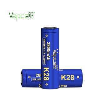 ถ่านชาร์จVapcell INR18650 K28 2800mAh 3.7V 2ก้อนแถมฟรีกระเป๋าใส่ถ่าน ของแท้