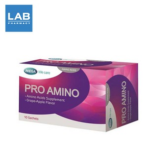 สินค้า MEGA We Care Pro amino 10 sachets - เมก้า วีแคร์ โปร อะมิโน ผลิตภัณฑ์เสริมอาหารช่วยเสริมการสร้างโกรทฮอร์โมน 10 ซอง