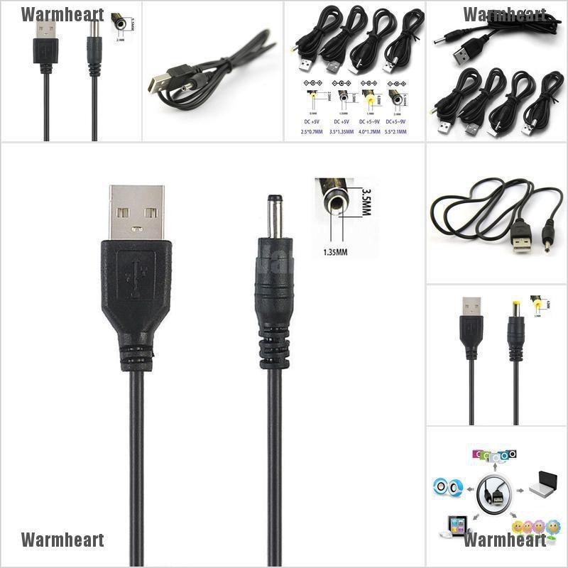 รูปภาพสินค้าแรกของWarmheart USB Port to 2.5 3.5 มม. 5 V DC คอนเเนคเตอร์เเจ็ค สีดำ