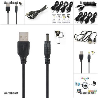 Warmheart USB Port to 2.5 3.5 มม. 5 V DC คอนเเนคเตอร์เเจ็ค  สีดำ