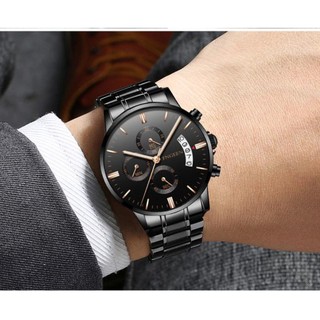 Dekcomwat นาฬิกาแฟชั่นผู้ชาย นาฬิกาข้อมือผู้ชาย นาฬิกาข้อมือ มีปฎิทิน FNGEEN 5050