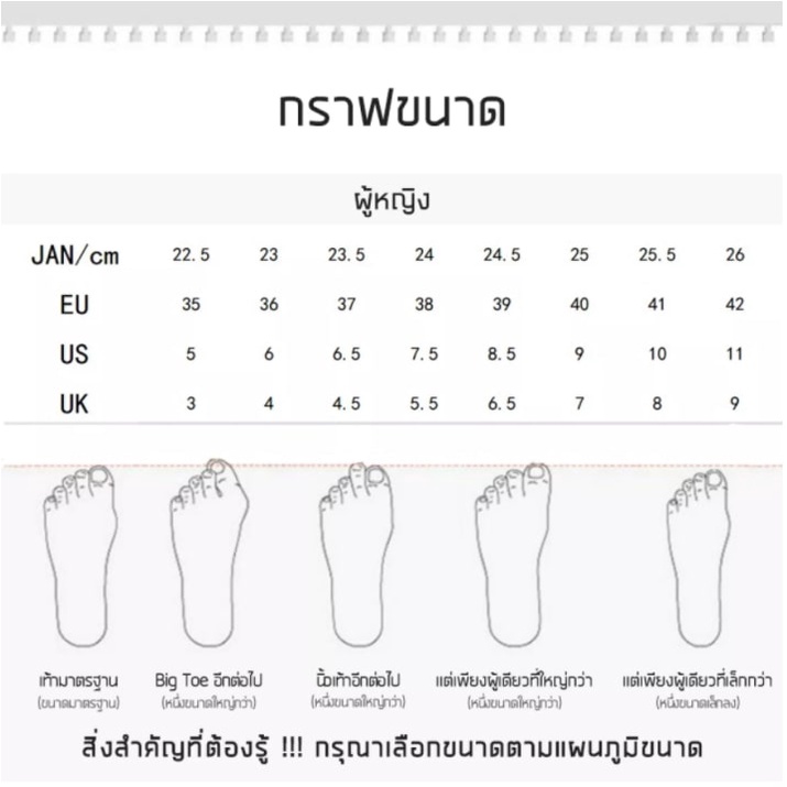 ภาพหน้าปกสินค้าAs รองเท้าหัวโตผญ รองเท้าหัวโต พื้นนิ่ม สวมใส่สบายเท้า 24Z060905 จากร้าน b_december413.th บน Shopee