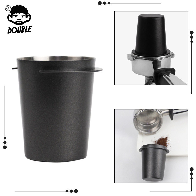 ราคาและรีวิวStainless Steel Dosing Cup Coffee Sniffing Mug Powder Feeder, for 54mm Machine Kitchen Coffee Tamper