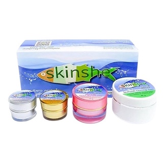 สกินซี ของแท้ Skinshe Giftset Cream ครีมสกินซี บำรุงผิว ผิวขาว กระจ่างใส ลดเลือนฝ้า กระ จุดด่างดำ (1 กล่อง มี 4 ชิ้น)