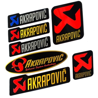 สินค้า AKRAPOVIC สติ๊กเกอร์อลูมิเนียมอัลลอยด์ท่อไอเสียรถจักรยานยนต์กันน้ำและทนอุณหภูมิสูง