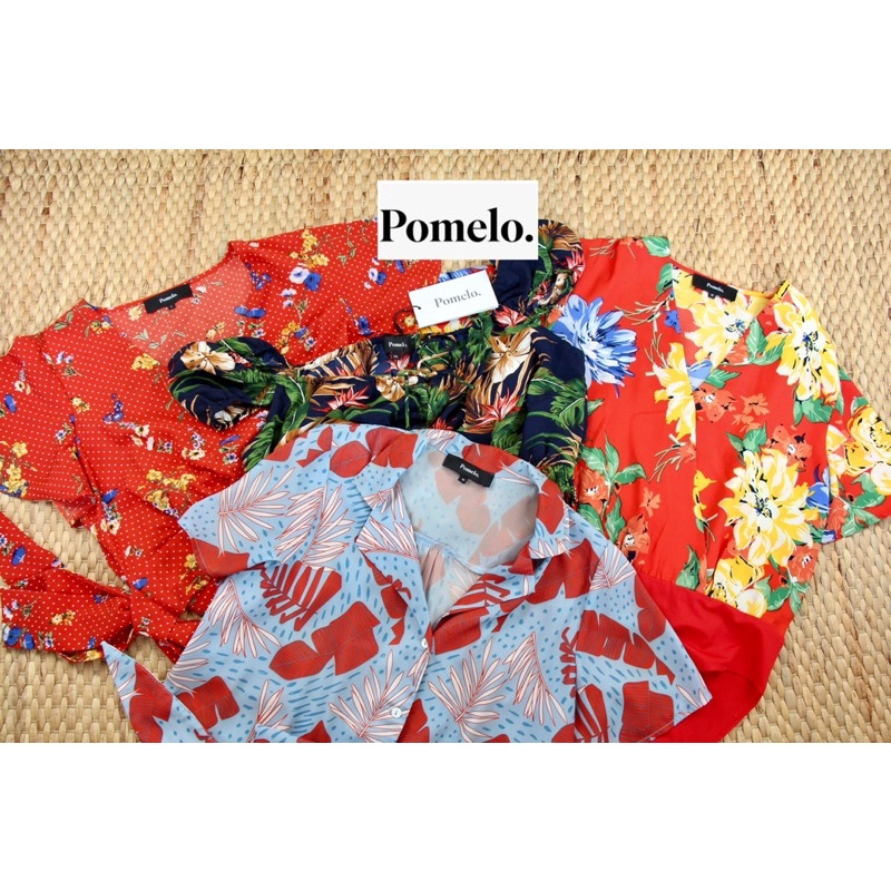 pomelo-x-bodysuit-x-size-m-ลายดอกสีแดงสวยใหม่-ไร้ตำหนิ-อก-33-ยาว-17-ยาวถึงเป้า-28-ป้าย-m