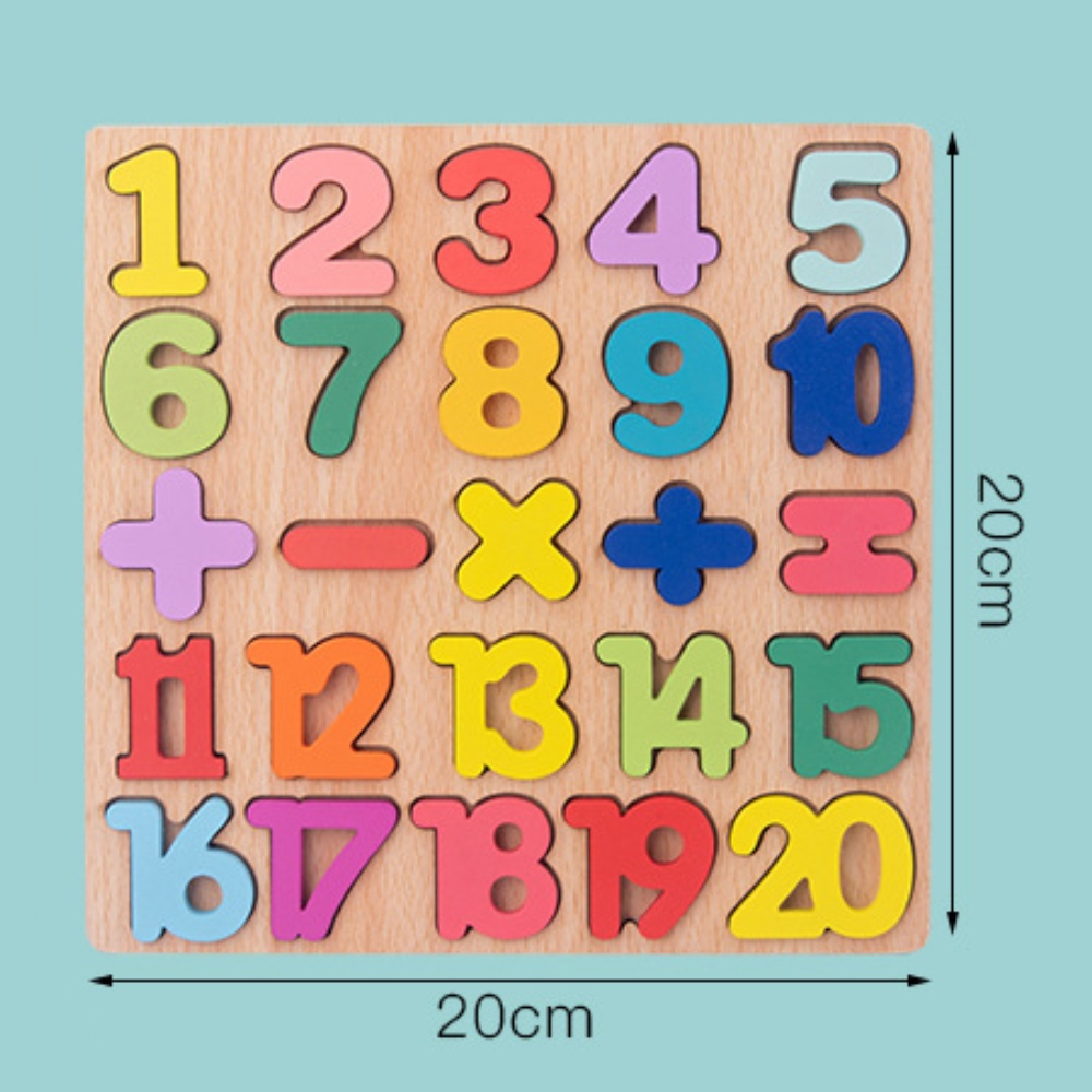 ภาพสินค้าของเล่นไม้ ตัวเลขเด็ก และรูปทรงตัวอักษร ความรู้ความเข้าใจ บล็อกตัวต่อคณิตศาสตร์ไม้ ของเล่นเด็ก จากร้าน iugeu8mx6_ บน Shopee ภาพที่ 1