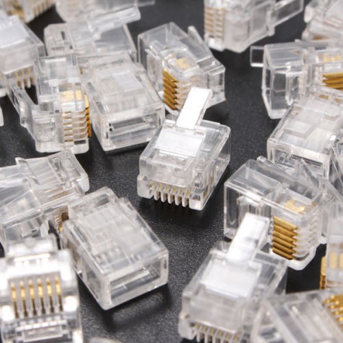 อุปกรณ์ปลั๊กเชื่อมต่อสาย-rj12-tel-adsl-modular-plug-6p6c-solid-connector-50-ชิ้น