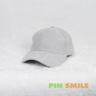 หมวกพาสเทล [สีเทา Gray Cloud] หมวกแก๊ป Pastel Cap เนื้อผ้ากำมะหยี่