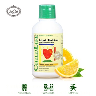 ภาพขนาดย่อของสินค้าแคลเซียมสำหรับเด็ก แมกนีเซียม ChildLife Liquid Calcium with Magnesium 473ml Nutrition for Kids Orange Flavor