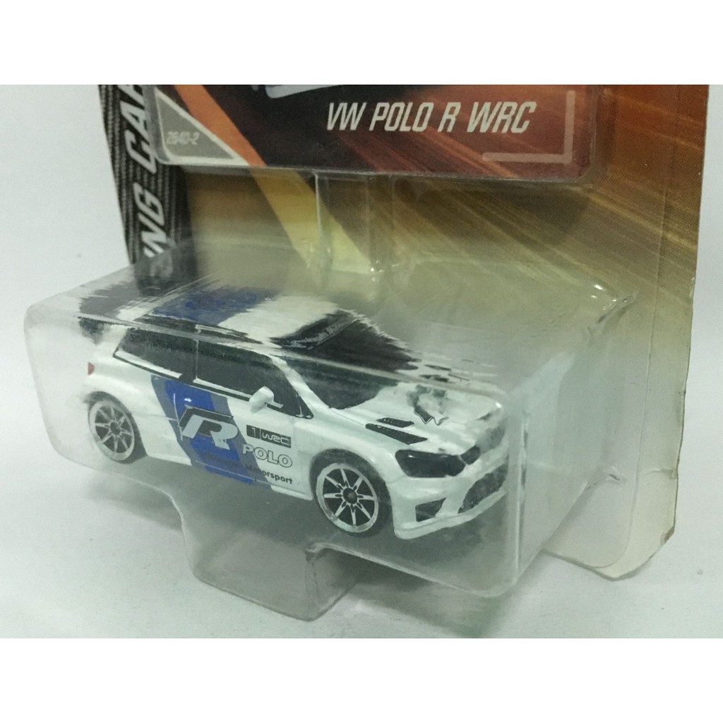 รถเหล็ก-majorette-volkswagen-polo-r-wrc-no-1-สีขาดคาดน้ำเงิน-กระจกดำ