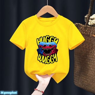 เสื้อยืด พิมพ์ลายการ์ตูน Huggy Wuggy Poppy Playtime น่ารัก แฟชั่น สําหรับเด็กผู้ชาย ใส่ในปีใหม่