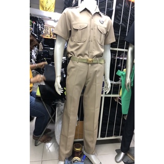 ภาพขนาดย่อของภาพหน้าปกสินค้าชุดข้าราชการชาย ‍ ️สีกากี ️แยกขาย กางเกงขายาว+เสื้อแขนสั้น พร้อมส่ง จากร้าน jingja6789 บน Shopee ภาพที่ 2