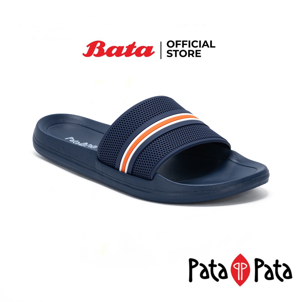 bata-บาจา-ยี่ห้อ-patapata-รองเท้าแตะแบบสวมแฟชั่น-ใส่ง่าย-น้ำหนักเบา-ไม่ลื่น-ลุยน้ำได้-รุ่น-guddy-สีน้ำเงินเข้ม-8619135