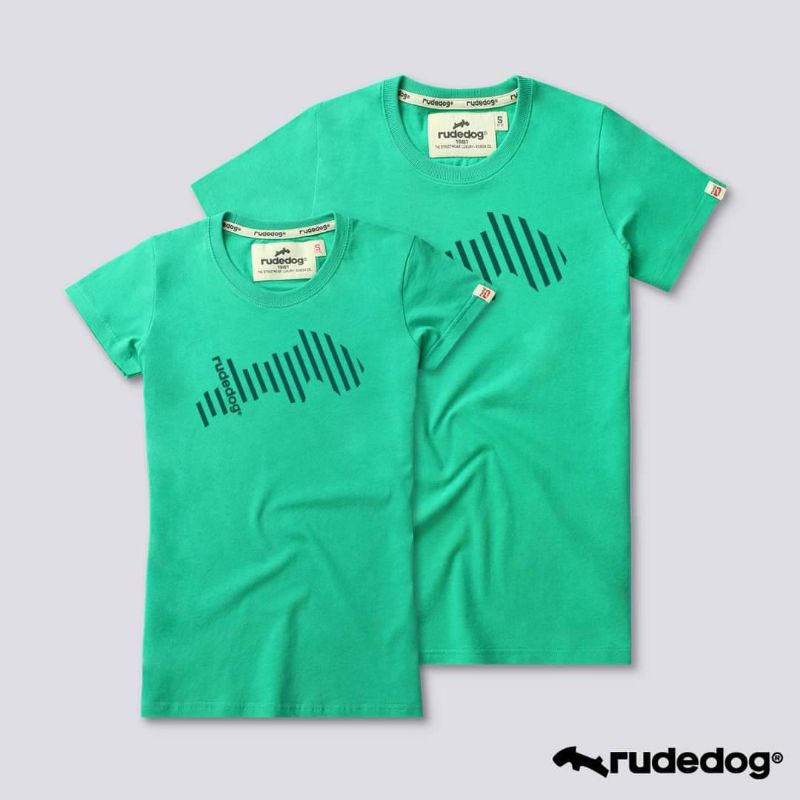 rudedog-เสื้อยืดชาย-หญิง-สีเขียว-รุ่น-backslash-ราคาต่อตัว