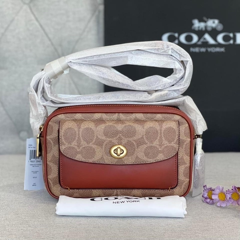 Coach Willow Camera Bag In Signature Canvas No.C0694 Shopee Thailand