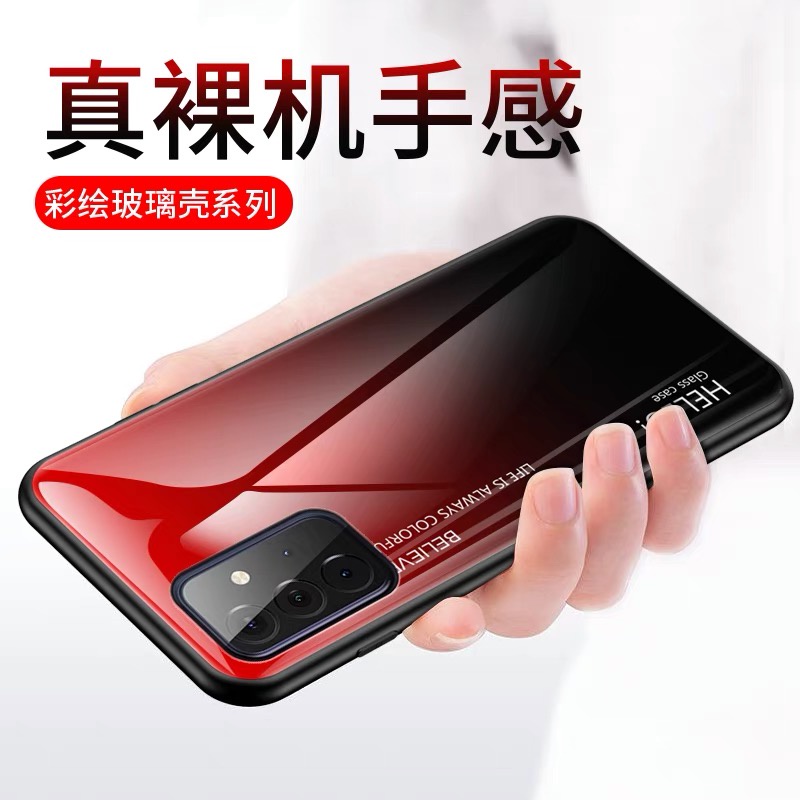 ส่งจากไทย-case-samsung-a52s-5g-เคสกระจกสองสี-เคสกันกระแทก-ขอบนิ่ม-เคสกระจกไล่สี-สินค้าใหม่